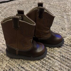 Brown Kids-baby Cowboy Boots-size 2